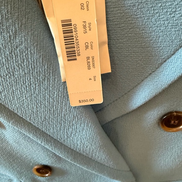 J Crew Light Blue Double-Breasted Women's Coat - Picture 2 of 3